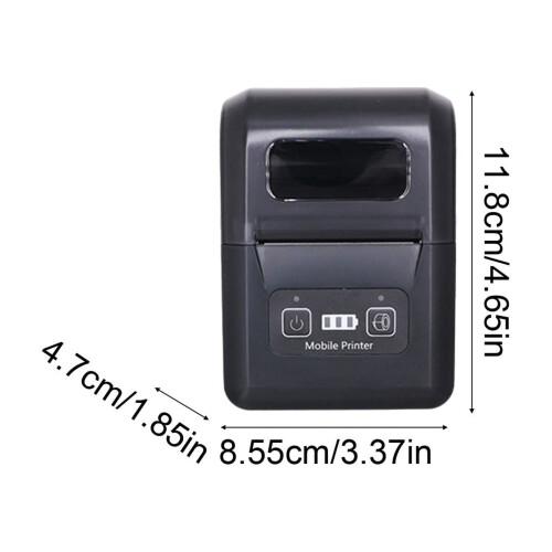 Portable Bluetooth Thermal Printer, 48mm, 0.62lb, for Receipts/Labels/Barcodes, Compatible with Multiple Systems 2