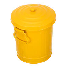 Metal Trash Can With Lid Galvanized Waste Basket Bucket Garbage Can Camping Trash Can Mini Desktop Pencil Holder Flowerpot For Home And Office