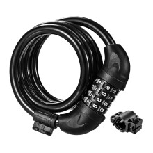 Password Lock Bike Password Lock Heavy Duty Bike Accessories Portable 120cm Bike Lock for Scooter Gate Door Cycling Black
