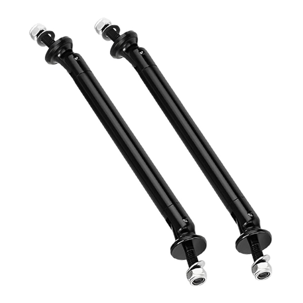 Pair Of Adjustable Aluminum Front Bumper Lip Splitter Diffuser Strut Rod Tie Bars 100Mm Black 9101399551966