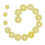 Raindrops 16 in 1 Replacement Elastic Wood Flute Pads Light Yellow 3