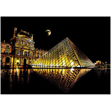 Metropolitan Night Scene Scratch Painting Kit City Landmark Fireworks Scratch Painting Set with Tools for Artistic Projects Type 2