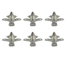 Retro Design Sofa Legs Silver Zinc Alloy Sturdy Support for Furniture Use 30x30mm 8 Pieces
