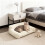 Canapé-lit pour chat avec support en mousse et housse lavable 7