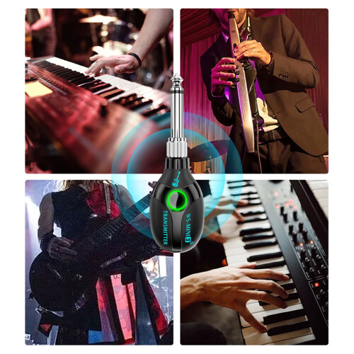 2.4GHz Guitar Wireless Systems Guitar Transmitter Receiver Systems Digital Guitar Systems Cordless Guitar Socket Leads 1