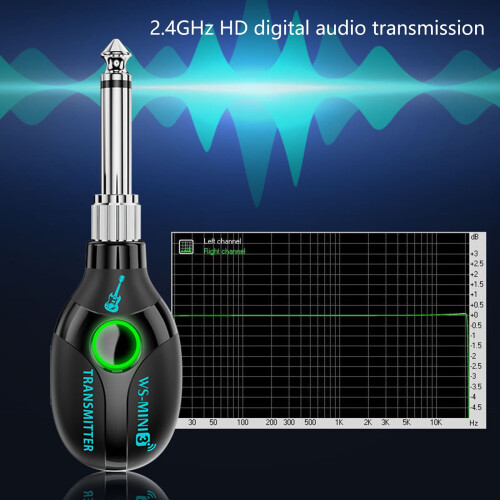 2.4GHz Guitar Wireless Systems Guitar Transmitter Receiver Systems Digital Guitar Systems Cordless Guitar Socket Leads 2