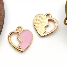 10/30pcs Alloy Enamel Charms Pendants for Jewelry Making Earrings Bracelet-9# 10pcs heart 14x14.5mm