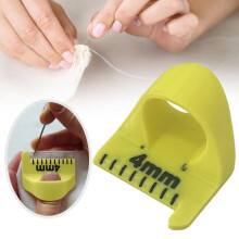 Edge Stitch Lock Sewing Gauge – Multifunctional Stitch Guide for Hand Sewing, Quilting & Measuring (Yellow), compatible with standard needles