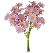 Gerbera-päivänkakkara-keinokukat, 1 varsi, silkkinen tekopäivänkakkara kiitospäivään/joulukoristeeseen, hääkimppu, kodinsisustus –