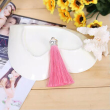 2pcs 8cm Tassel Trim Craft Jewelry Making DIY Accessory Pendant Curtain Tassel-2# pink-2pcs