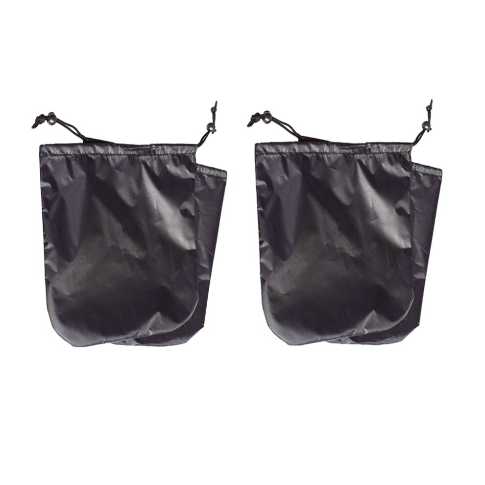 Kontonty Side Mirror Protective Covers 4 Pcs 190T Coated Polyester Taffeta Black/Silver 9401284823803