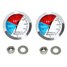 2-Zoll-Grillthermometer – 2 Stück Temperaturanzeiger für Holzkohlegrills und Smoker – Ersatz für Temperaturanzeiger für Holzkohlegrills und
