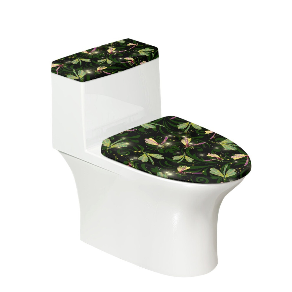 Toilet Lid Dust Cover Polyester Round Universal 17"X21" 9043876474408