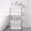 Slim 4-Tier Mobile Shelving Unit White 3