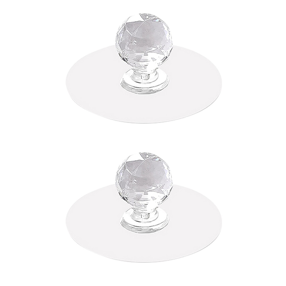 Elegant Crystal Cabinet Knobs 2 Pack, 30Mm Clear Glass Drawer Pulls For Kitchen, Bathroom, Dresser, Cupboard, And Wardrobe 9341593717816