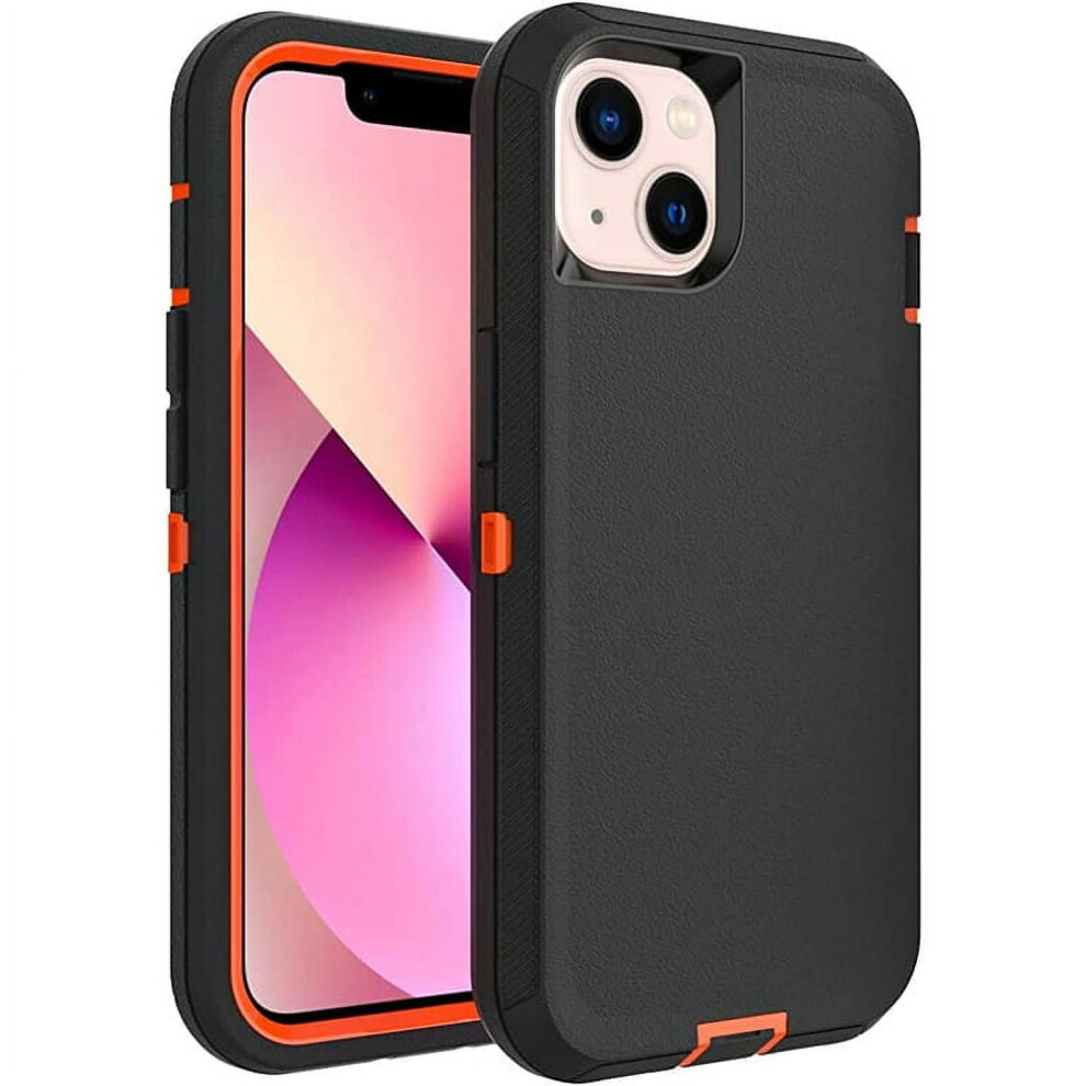 Heavy Duty Iphone 13 Case Â Shockproof, 3-Layer Rubber, Shatter Resistant, Tough Armour Rugged Case Â Orange 9097180907176
