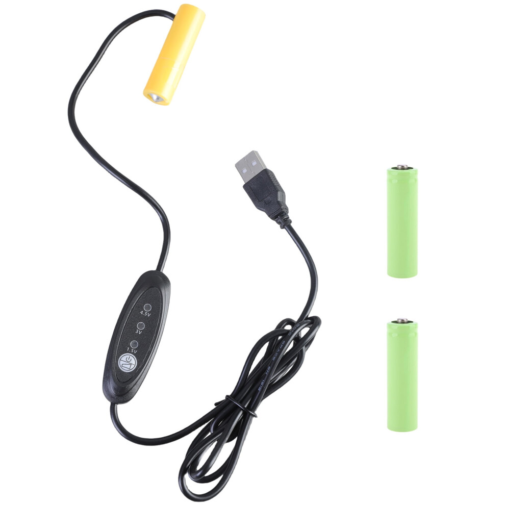 Usb 5V2a To 1.5V 3V 4.5V Aa Fake Battery Elimination Cable Power Adapter Cord Replace For 1-3Pcs 1.5V Aa Lr6 Batteries 9401284825005