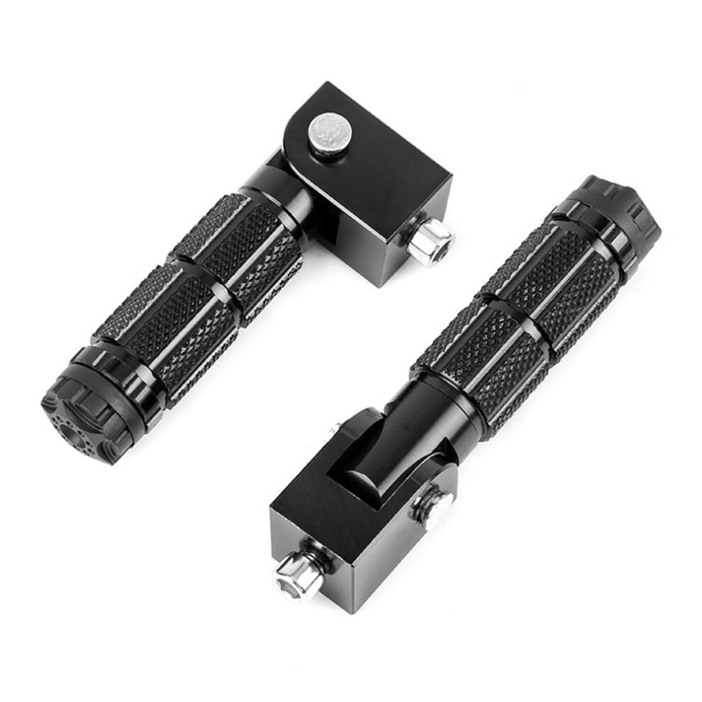 1 Pair Motorcycle Pedal Foladable Footrests 8Mm Universal Aluminum Foot Pegs For Motorcycle Scooters Bicycle Electric Bike Black/Silver/Red 9097180907657
