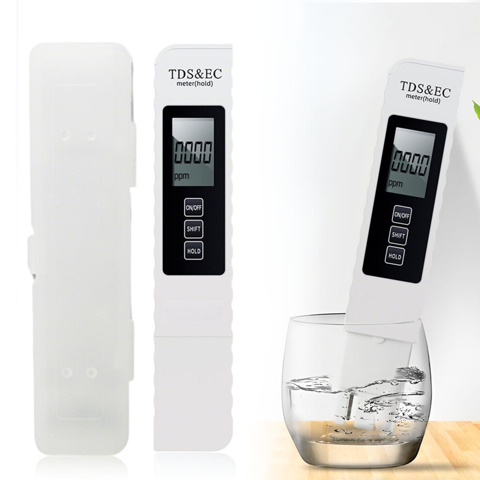 4-in-1 Digital Water Quality Tester (TDS/EC/Temperature), 0-9990 PPM, for Drinking Water & Pools