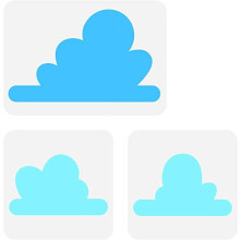 3PCS Large Cloud Paint Stencil 2 Size Wall Stencils for Kids Bedroom Decoration Reusable Clouds Stencil