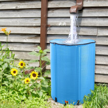 100 Gallon Rain Barrel Outdoor Patio Water Storage Barrel Green