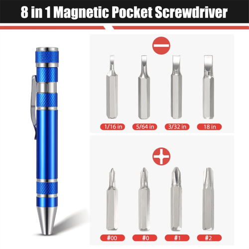 12 Pieces Pen Screwdriver Gifts Multitool Handy Tool Eight in One Magnetic Pocket Multi Precision Function 2