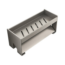 Stainless Steel Multi-Compartment Kitchen Rack with Drainage – Sink Side Drying & Storage Organizer, Compatible with Most Utensils