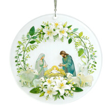 Décoration de Pâques Jésus 2D plate à suspendre