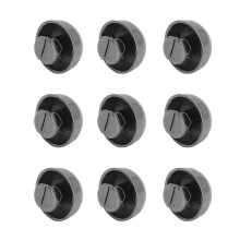 100 Set 15mm Silver Black Alloy Mushroom Head Studs for Leather Clothing & Bags