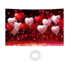 Large Colorful Valentine Tapestry – Festive Wall Hanging Decor for Bedroom, Living Room & More, Cozy Holiday Home Decoration