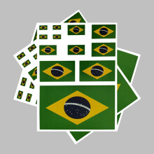 3 PCS Flag Sticker Brazil Flag Stickers