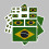 3 PCS Flag Sticker Brazil Flag Stickers 1