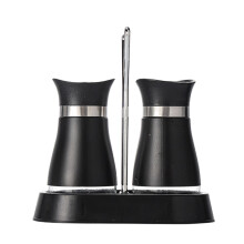 Stainless Steel Seasoning Bottle Set with Glass Inner Layer, Refillable Spice Shakers with Clear Labels, Compact Salt & Pepper Dispensers –