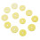 Raindrops 16 in 1 Replacement Elastic Wood Flute Pads Light Yellow 1