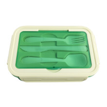 Contenitore per alimenti riscaldabile al microonde, dal design elegante, perfetto per l'ufficio.