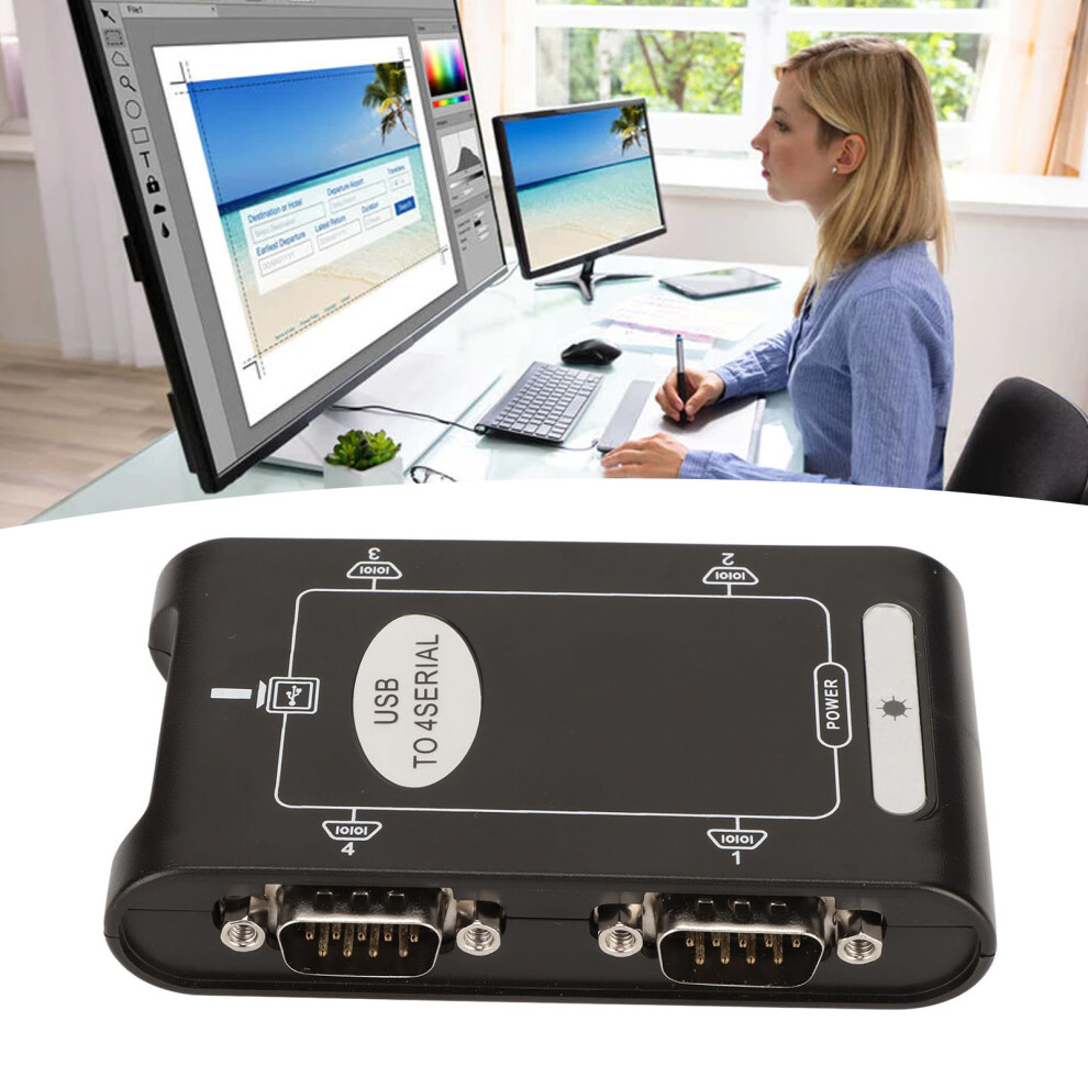 Rs232 Serial Adapter Usb 4 Ports Com Reserve Db9 5V Power For Windows 7/10 7691387648201