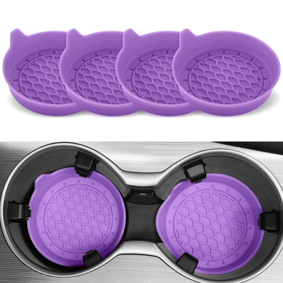 Silicone Car Cup Holder Coaster Universal Non-Slip 4-Pack 9426043704803
