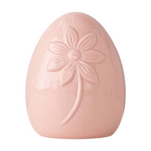Ceramic Easter Egg Ornament 4.4 inch Pink