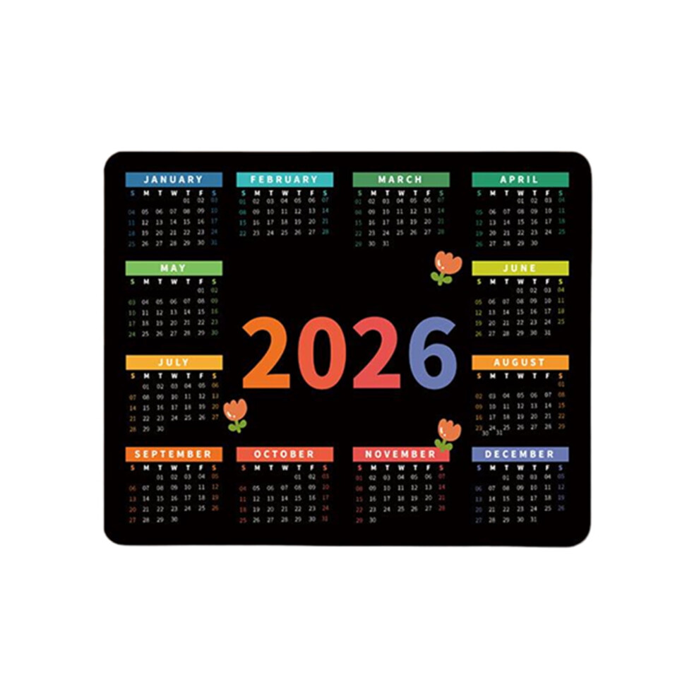 Mouse Pad 2026 Calendar Stitched Edge,Computer Mouse Pads Calendars Non-Slip Rubber Desk Mat Mousepad Gaming Office Keyboard Mat (9.45X11.81 In) 9405492494305
