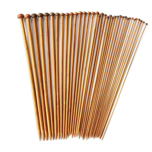 Straight Single-Point Knitting Needles Set 18 Types 36 cm