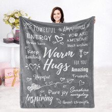 Purple Throw Blanket (40x50in) – Get Well Soon & Inspirational Gift for Women, Mom, Wife, Friend – Compatible with Cozy Warm Hugs