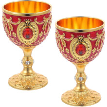 2Pcs Retro Metal Liquor Shot Glasses 30Ml Engraved Whiskey Cups Reusable Drink Accessories for Home Bar and Camping