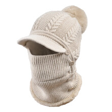 Windproof Scarf Hat Set for Women – Christmas Gift, Winter Neck Warmer, Khaki, One Size, Compatible with Cold Weather