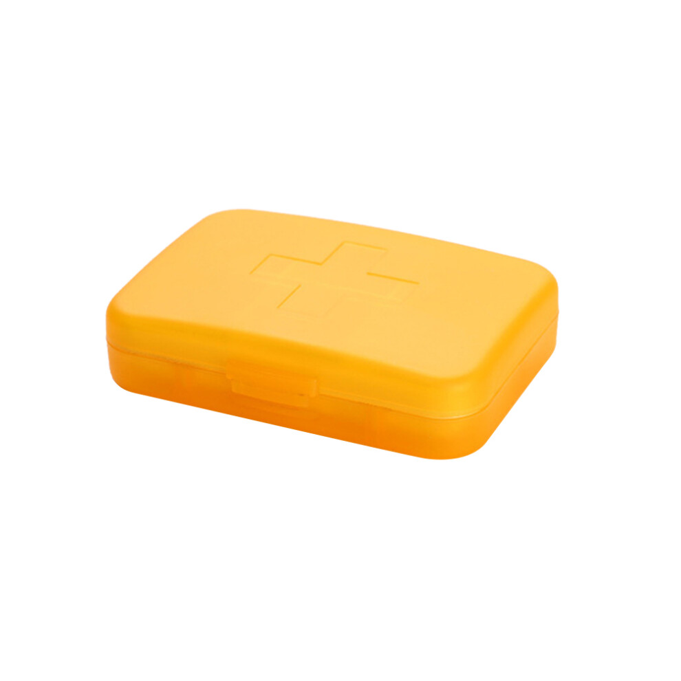 6-Cell Portable Pill Organizer Box, Sealed Independent Grids, Plastic Medicine Holder, Orange â Compatible with Standard Pills