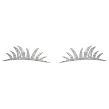 1Pair Bling Car Headlight Eyebrow Stickers Crystal Auto Eyelid Eyelash Car Sticker Cover Decoration Styling Trim Sticker White