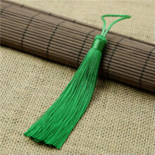 1X Ice Silk Tassel Trim Key Chian Handbag Pendant Jewelry Making DIY 4.7''-5# green