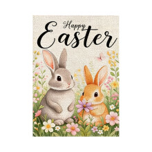 Bandiera da giardino "Buona Pasqua", decorazione per esterni fronte/retro - Bandiera impermeabile da 30x45 cm, ideale per feste primaverili e in