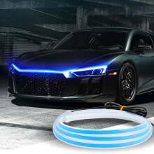 Strisce LED diurne da 47 pollici per cofano auto, luci al neon per esterni auto, luci LED impermeabili e resistenti per la decorazione del veicolo