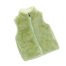 Lime Green Kids' Fleece-Lined Sherpa Vest, Crew Neck Thermal Top for Winter/Fall – Compatible with 4Y