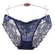 Womens Underwear Underwear for Women Briefs Lace Embroidery G-string Low-waist Thong Ladies Underwear Panties Navy One Size